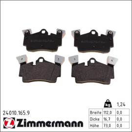 Bremsbelagsatz, Scheibenbremse 24010.165.9 Bremsbelagsatz, Scheibenbremse 24010.165.9