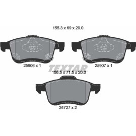 Bremsbelagsatz, Scheibenbremse 2590601 Bremsbelagsatz, Scheibenbremse 2590601