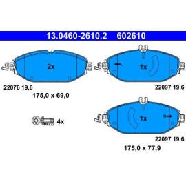 Bremsbelagsatz, Scheibenbremse 13.0460-2610.2 Bremsbelagsatz, Scheibenbremse 13.0460-2610.2