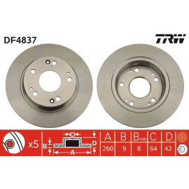 Bremsscheibe DF4837 Bremsscheibe DF4837