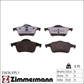 Bremsbelagsatz, Scheibenbremse 23076.975.1