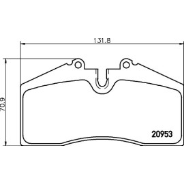 Bremsbelagsatz, Scheibenbremse 8DB 355 007-701