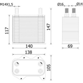 Ölkühler, Motoröl CLC 305 000S