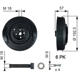 Riemenscheibe, Kurbelwelle TVD1033A Riemenscheibe, Kurbelwelle TVD1033A