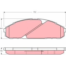 TRW GDB3394 Bremsbelagsatz, Scheibenbremse TRW GDB3394 Bremsbelagsatz, Scheibenbremse