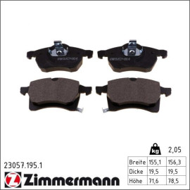 Bremsbelagsatz, Scheibenbremse 23057.195.1 Bremsbelagsatz, Scheibenbremse 23057.195.1