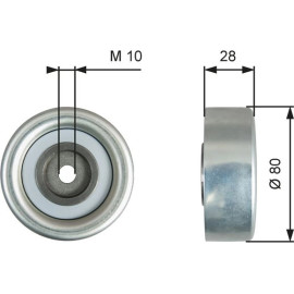 Umlenk-/Führungsrolle, Keilrippenriemen T36778 Umlenk-/Führungsrolle, Keilrippenriemen T36778