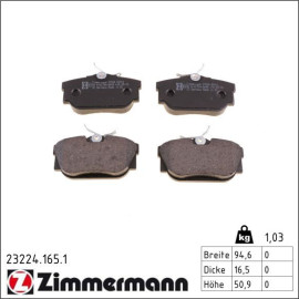 Bremsbelagsatz, Scheibenbremse 23224.165.1 Bremsbelagsatz, Scheibenbremse 23224.165.1