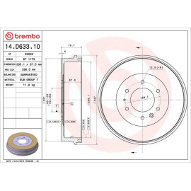 Bremstrommel 14.D633.10 Bremstrommel 14.D633.10