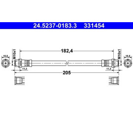 Bremsschlauch 24.5237-0183.3 Bremsschlauch 24.5237-0183.3