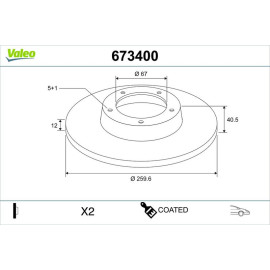 Bremsscheibe 673400 Bremsscheibe 673400