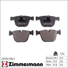 Bremsbelagsatz, Scheibenbremse 23731.170.1 Bremsbelagsatz, Scheibenbremse 23731.170.1