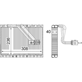 Verdampfer, Klimaanlage AE 128 000P Verdampfer, Klimaanlage AE 128 000P