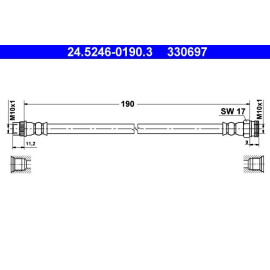 Bremsschlauch 24.5246-0190.3