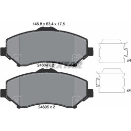 Bremsbelagsatz, Scheibenbremse 2460402 Bremsbelagsatz, Scheibenbremse 2460402