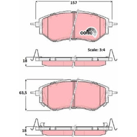Bremsbelagsatz, Scheibenbremse GDB3372 Bremsbelagsatz, Scheibenbremse GDB3372