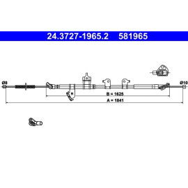 Seilzug, Feststellbremse 24.3727-1965.2 Seilzug, Feststellbremse 24.3727-1965.2