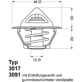 Thermostat, Kühlmittel 3017.87D2 Thermostat, Kühlmittel 3017.87D2