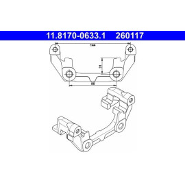 Halter, Bremssattel 11.8170-0633.1