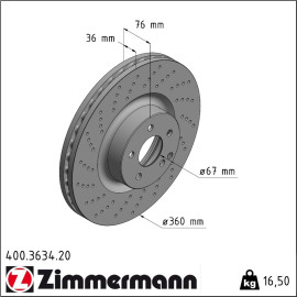 Bremsscheibe 400.3634.20