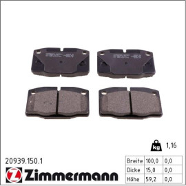 Bremsbelagsatz, Scheibenbremse 20939.150.1 Bremsbelagsatz, Scheibenbremse 20939.150.1