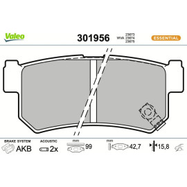 Valeo 301956 Bremsbelagsatz, Scheibenbremse ESSENTIAL