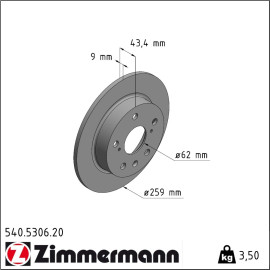 Bremsscheibe 540.5306.20