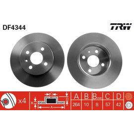 Bremsscheibe DF4344