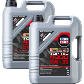 2x 3741 LIQUI MOLY Top Tec 4300 5W-30, 5l, Vollsynthetiköl 2x 3741 LIQUI MOLY Top Tec 4300 5W-30, 5l, Vollsynthetiköl