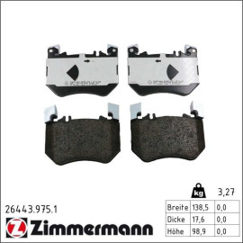Bremsbelagsatz, Scheibenbremse 26443.975.1 Bremsbelagsatz, Scheibenbremse 26443.975.1