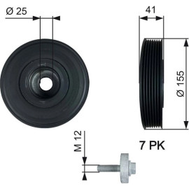 Riemenscheibe, Kurbelwelle TVD1017A Riemenscheibe, Kurbelwelle TVD1017A