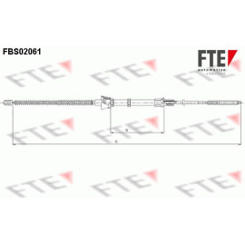 Seilzug, Feststellbremse 9250063 Seilzug, Feststellbremse 9250063