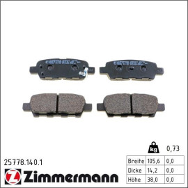 Bremsbelagsatz, Scheibenbremse 25778.140.1