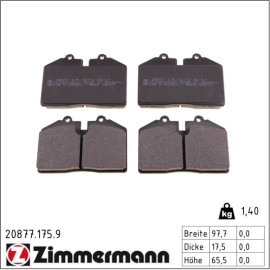 Bremsbelagsatz, Scheibenbremse 20877.175.9