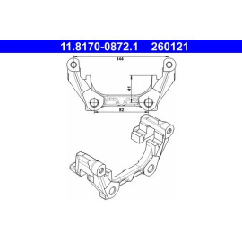 Halter, Bremssattel 11.8170-0872.1