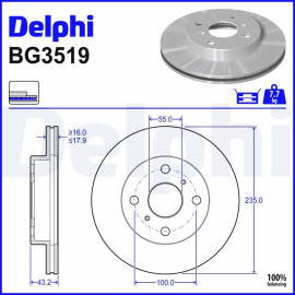 Bremsscheibe BG3519 Bremsscheibe BG3519