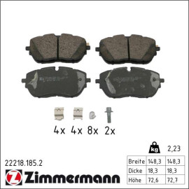Bremsbelagsatz, Scheibenbremse 22218.185.2 Bremsbelagsatz, Scheibenbremse 22218.185.2