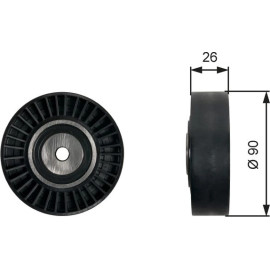 Umlenk-/Führungsrolle, Keilrippenriemen T36461 Umlenk-/Führungsrolle, Keilrippenriemen T36461