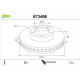 Bremsscheibe 673406 Bremsscheibe 673406