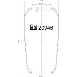 FEBI BILSTEIN 20946 Federbalg, Luftfederung FEBI BILSTEIN 20946 Federbalg, Luftfederung
