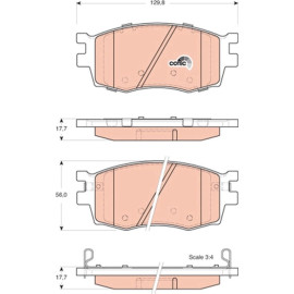 Bremsbelagsatz, Scheibenbremse GDB3420 Bremsbelagsatz, Scheibenbremse GDB3420