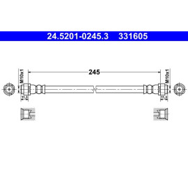 Bremsschlauch 24.5201-0245.3