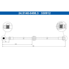 Bremsschlauch 24.5140-0498.3