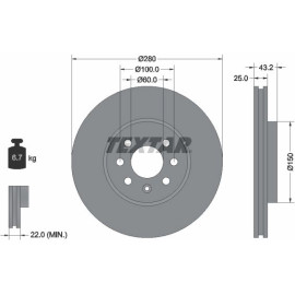 Bremsscheibe 92129303 Bremsscheibe 92129303