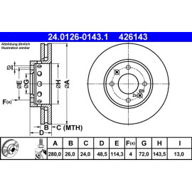 Bremsscheibe 24.0126-0143.1
