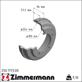Bremstrommel 250.1773.00 Bremstrommel 250.1773.00