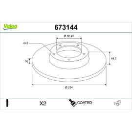 Bremsscheibe 673144 Bremsscheibe 673144