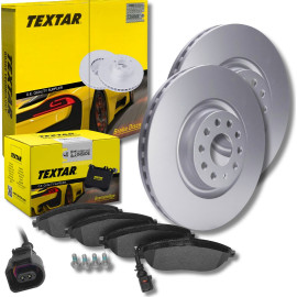 TEXTAR PRO+ 92229805 Bremsscheibe 340mm + Bremsbeläge 2473803 mit integriertem Verschleißwarnkontakt TEXTAR PRO+ 92229805 Bremsscheibe 340mm + Bremsbeläge 2473803 mit integriertem Verschleißwarnkontakt