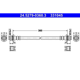 Bremsschlauch 24.5279-0360.3