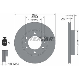 Bremsscheibe 92080400 Bremsscheibe 92080400